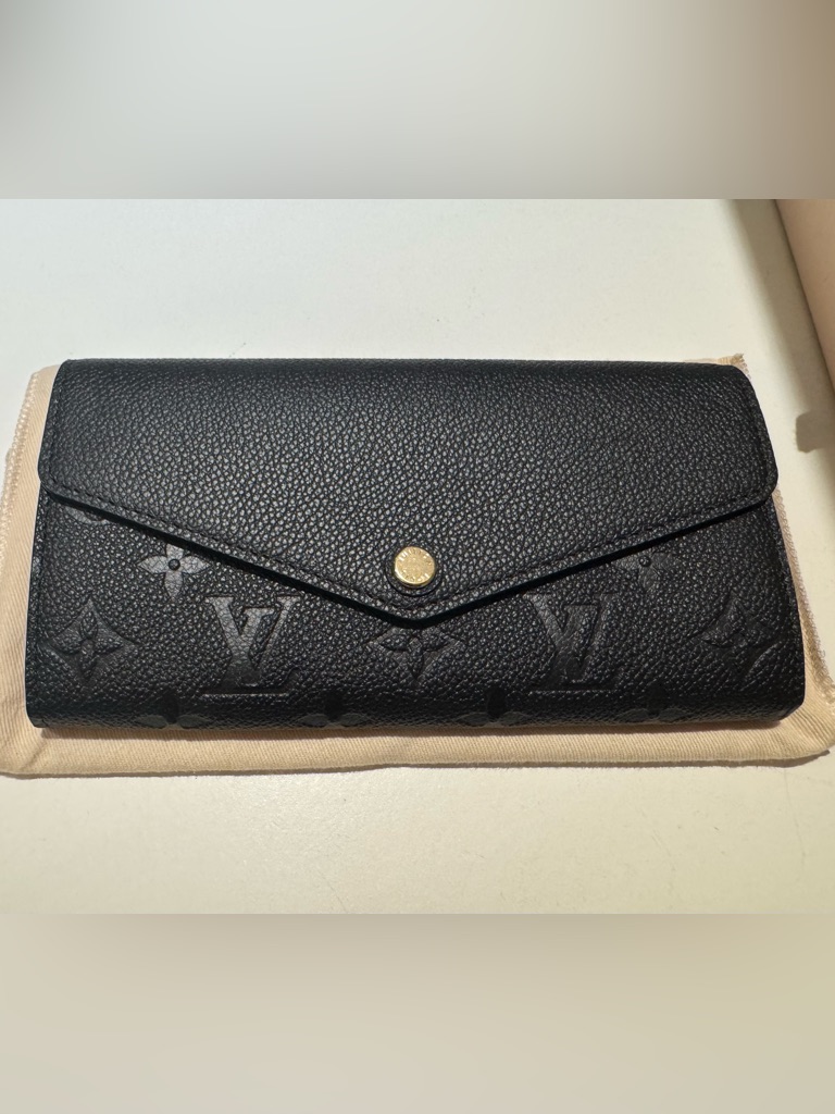 Louis Vuitton Black Monogram Envelope Clutch Wallet